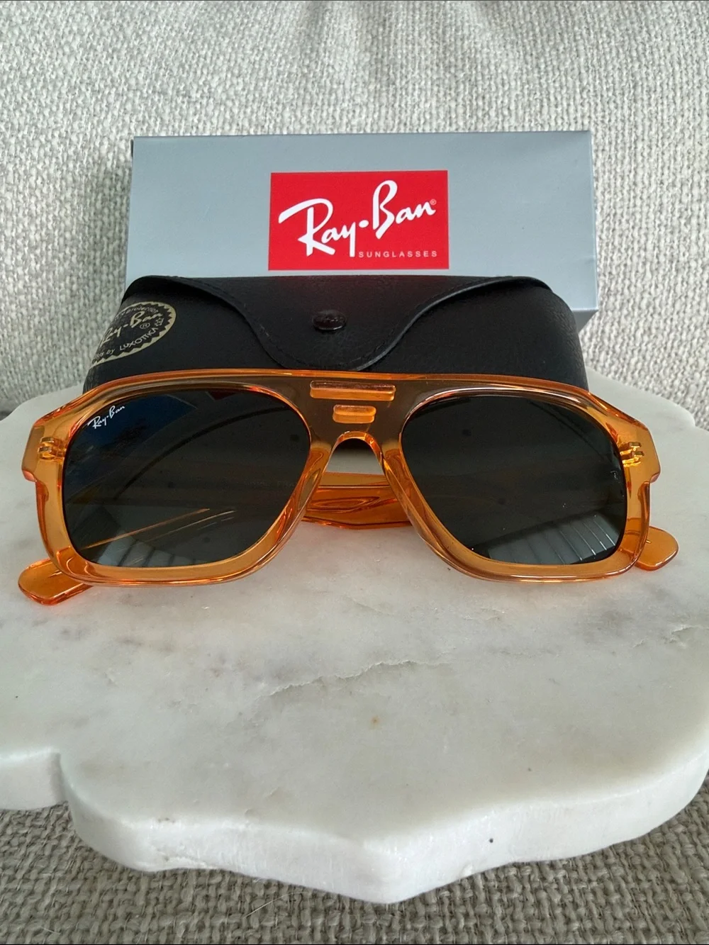 Brand New Ray-Ban Corrigan Bio- Based Transparent Yellow